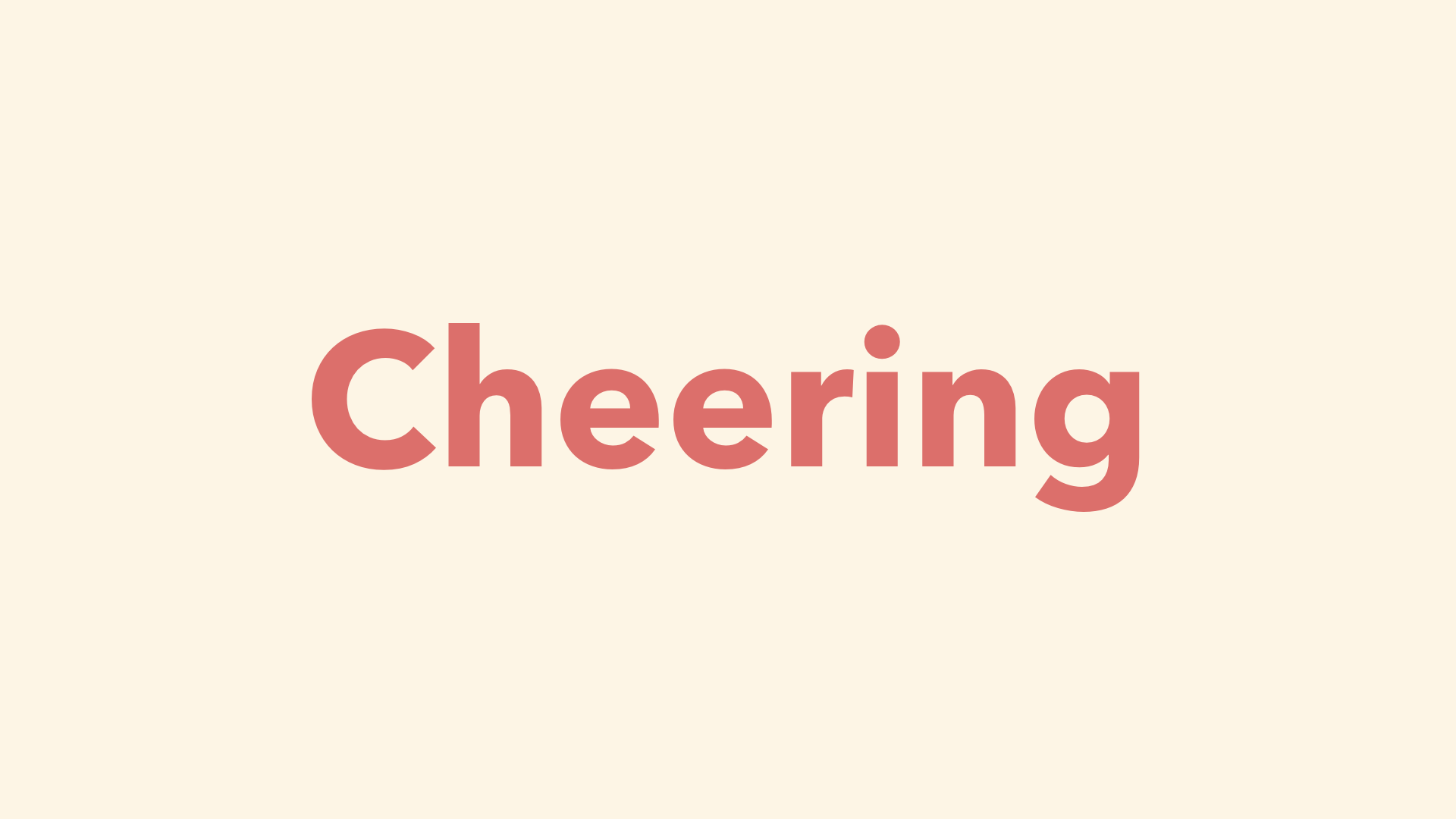 cheering