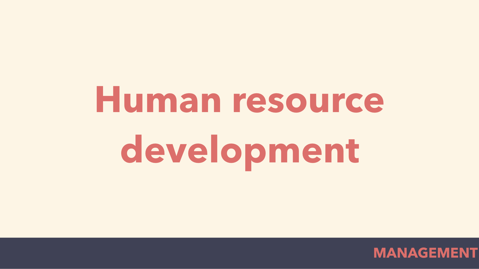 human resource development