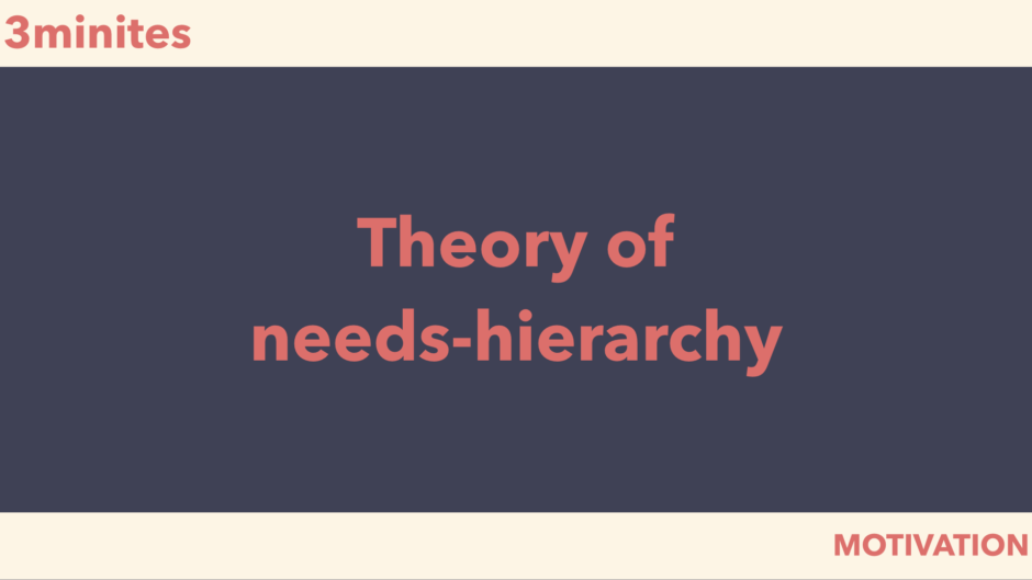 theory of needs-hierarchy